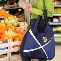 Scotland Football Grocery Bag Tartan Patchwork Pattern Scottish Saltire Flag Style