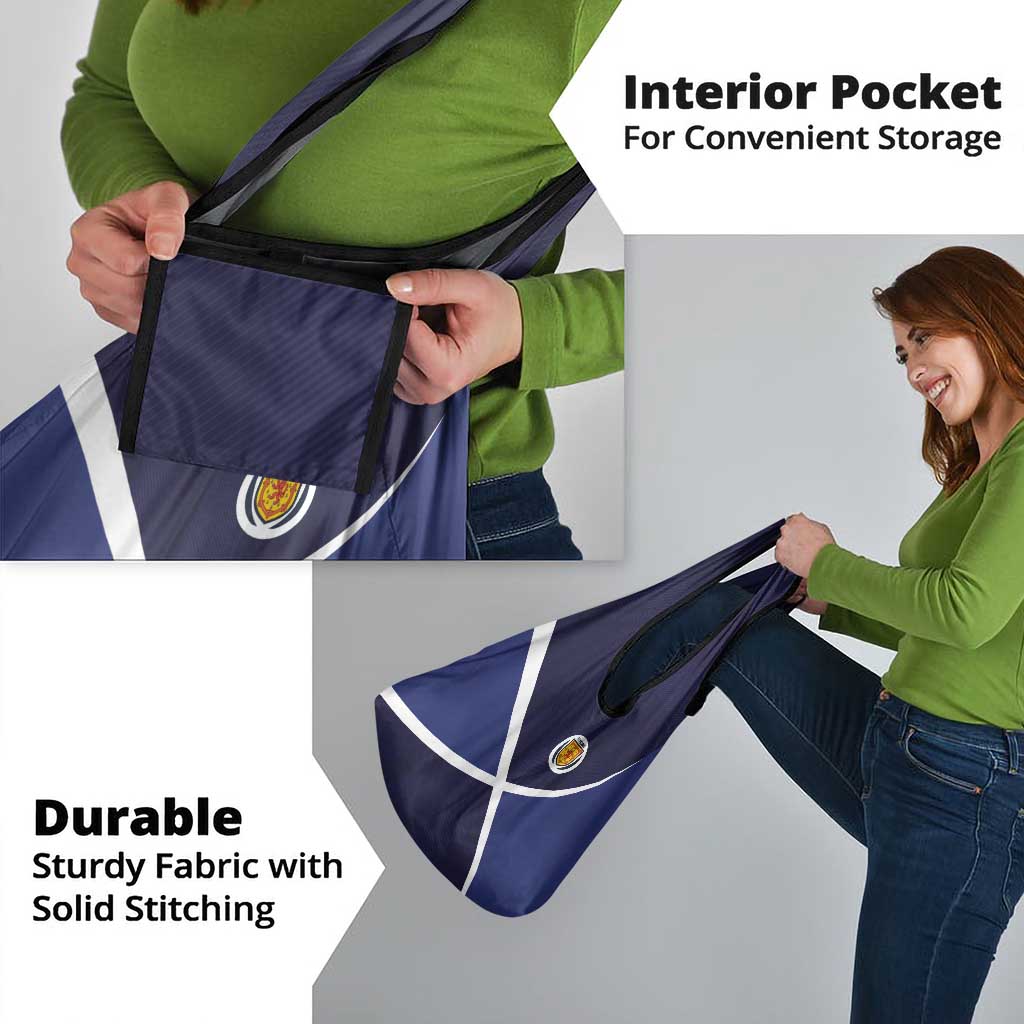 Scotland Football Grocery Bag Tartan Patchwork Pattern Scottish Saltire Flag Style