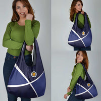 Scotland Football Grocery Bag Tartan Patchwork Pattern Scottish Saltire Flag Style