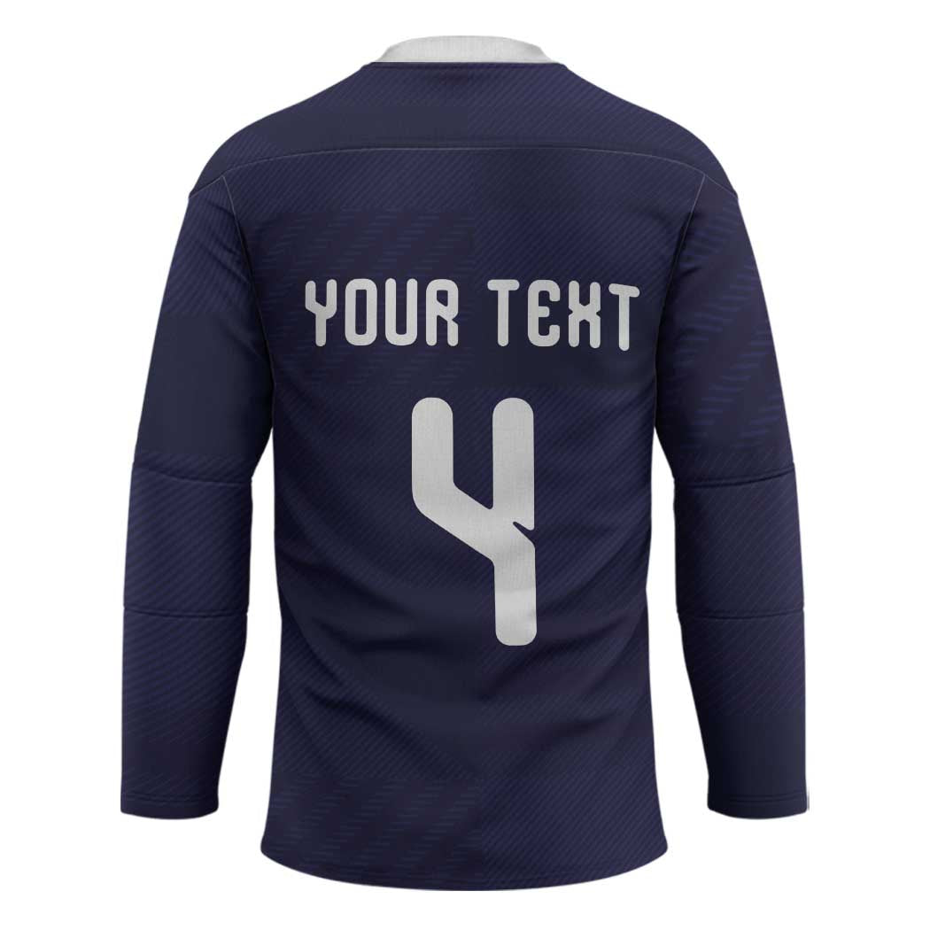 Custom Scotland Football Hockey Jersey Tartan Patchwork Pattern Scottish Saltire Flag Style