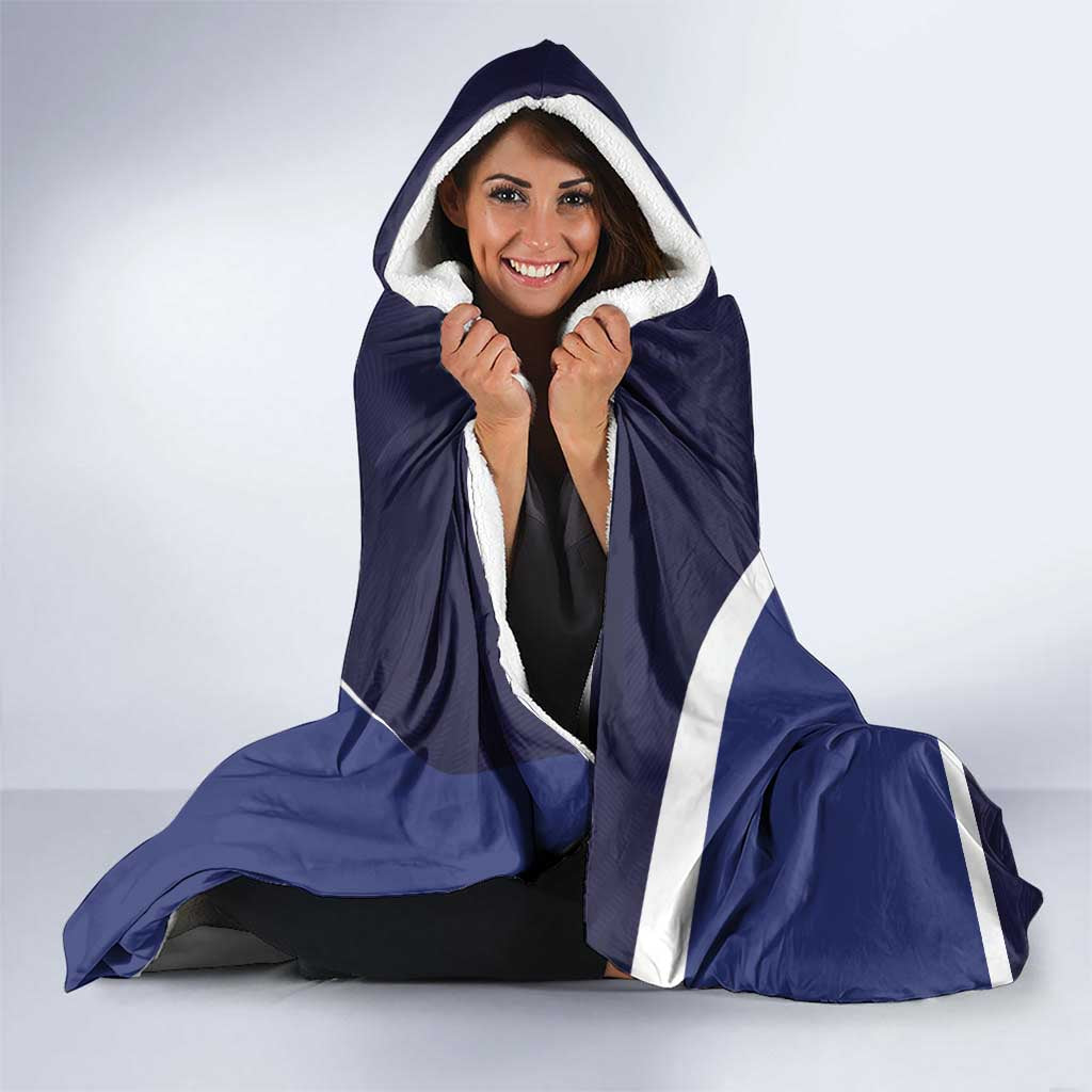 Scotland Football Hooded Blanket Tartan Patchwork Pattern Scottish Saltire Flag Style