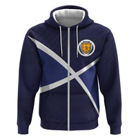 Custom Scotland Football Hoodie Tartan Patchwork Pattern Scottish Saltire Flag Style