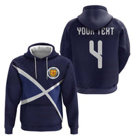 Custom Scotland Football Hoodie Tartan Patchwork Pattern Scottish Saltire Flag Style