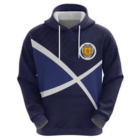 Custom Scotland Football Hoodie Tartan Patchwork Pattern Scottish Saltire Flag Style