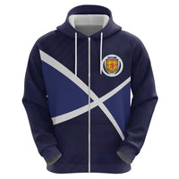 Custom Scotland Football Hoodie Tartan Patchwork Pattern Scottish Saltire Flag Style