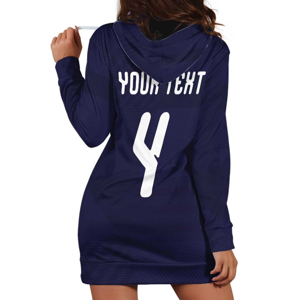 Custom Scotland Football Hoodie Dress Tartan Patchwork Pattern Scottish Saltire Flag Style