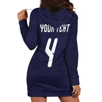 Custom Scotland Football Hoodie Dress Tartan Patchwork Pattern Scottish Saltire Flag Style