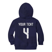 Custom Scotland Football Kid Hoodie Tartan Patchwork Pattern Scottish Saltire Flag Style