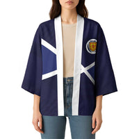 Custom Scotland Football Kimono Tartan Patchwork Pattern Scottish Saltire Flag Style