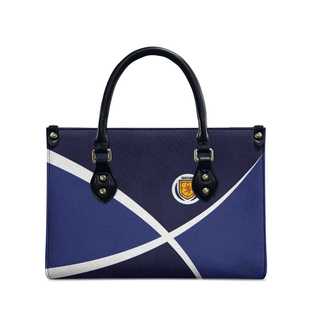 Scotland Football Leather Bag Tartan Patchwork Pattern Scottish Saltire Flag Style