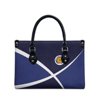 Scotland Football Leather Bag Tartan Patchwork Pattern Scottish Saltire Flag Style