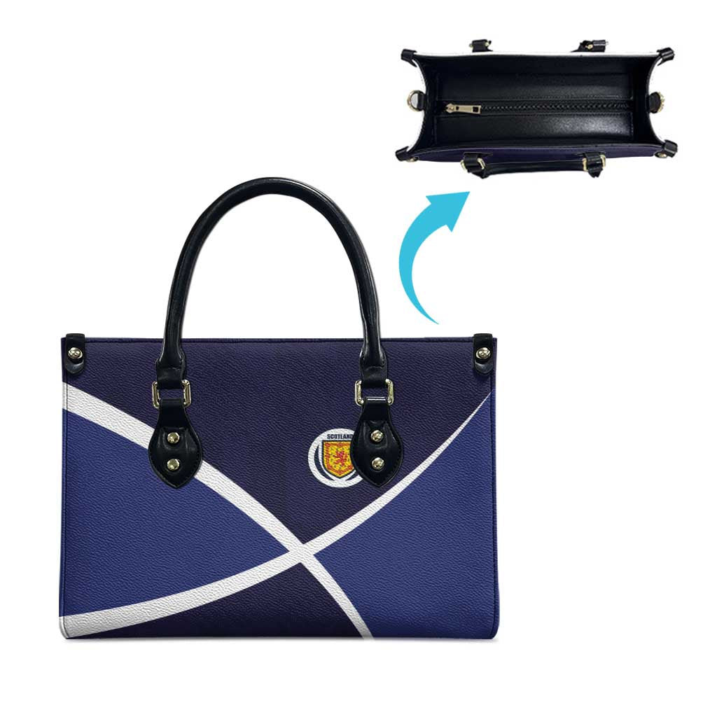 Scotland Football Leather Bag Tartan Patchwork Pattern Scottish Saltire Flag Style