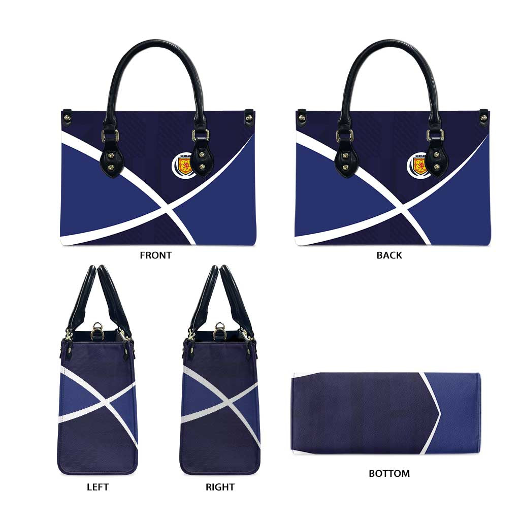 Scotland Football Leather Bag Tartan Patchwork Pattern Scottish Saltire Flag Style