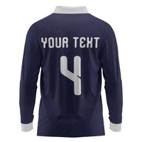 Custom Scotland Football Long Sleeve Polo Shirt Tartan Patchwork Pattern Scottish Saltire Flag Style