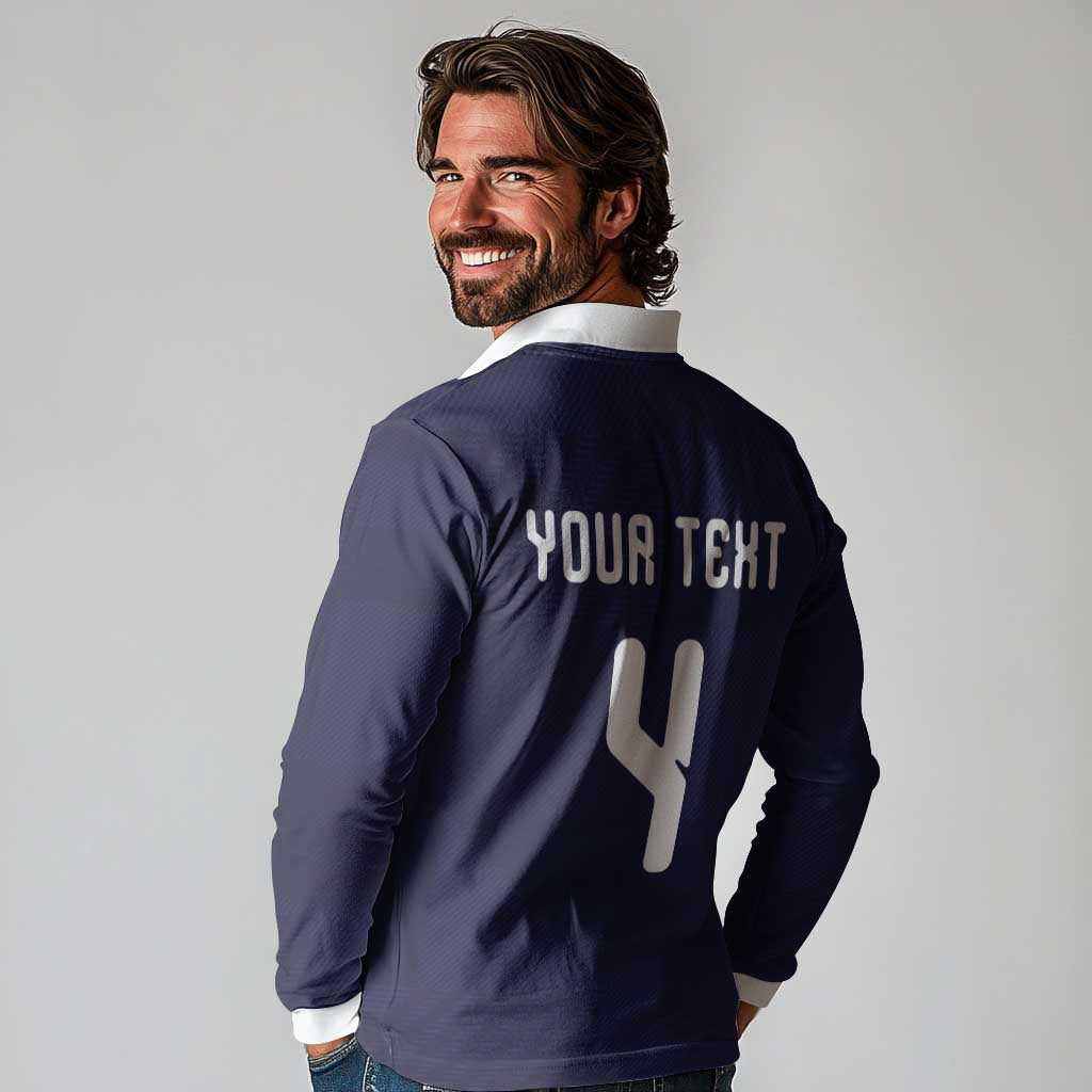 Custom Scotland Football Long Sleeve Polo Shirt Tartan Patchwork Pattern Scottish Saltire Flag Style