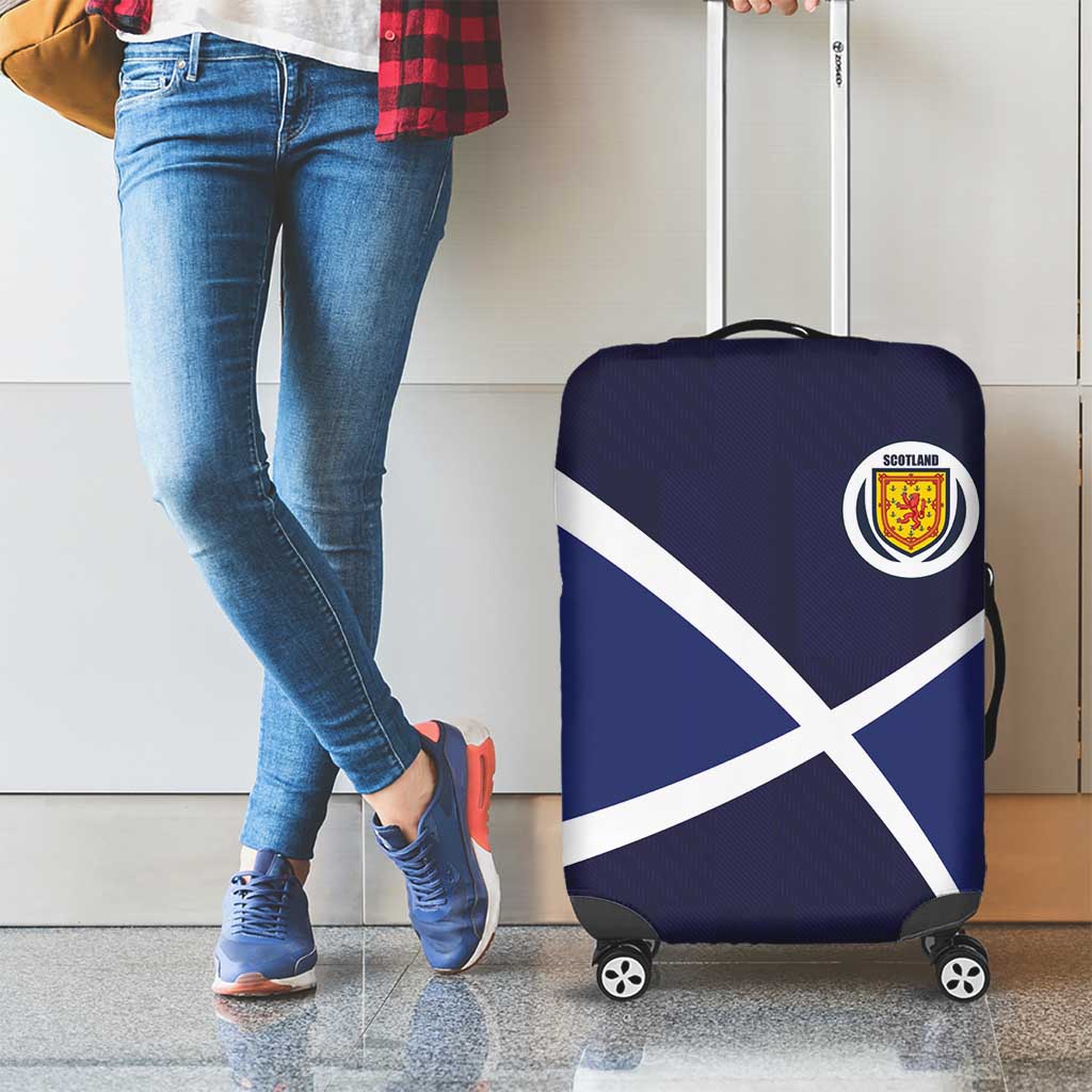 Scotland Football Luggage Cover Tartan Patchwork Pattern Scottish Saltire Flag Style