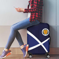 Scotland Football Luggage Cover Tartan Patchwork Pattern Scottish Saltire Flag Style