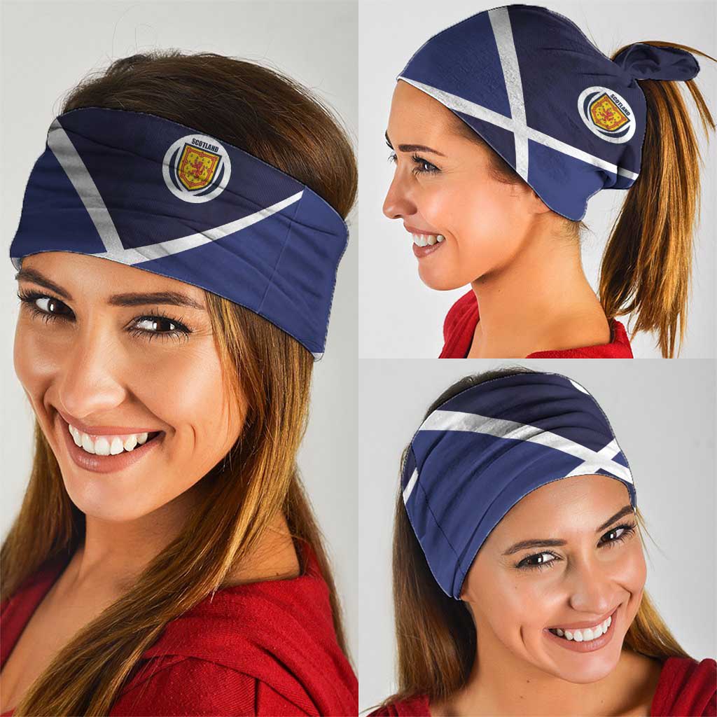 Scotland Football Neck Gaiter Tartan Patchwork Pattern Scottish Saltire Flag Style