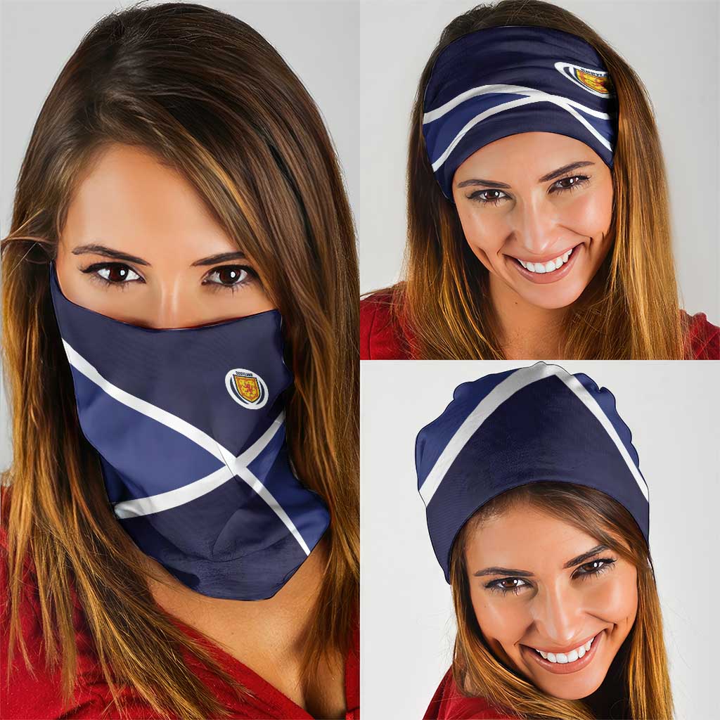 Scotland Football Neck Gaiter Tartan Patchwork Pattern Scottish Saltire Flag Style