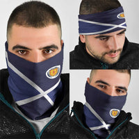 Scotland Football Neck Gaiter Tartan Patchwork Pattern Scottish Saltire Flag Style
