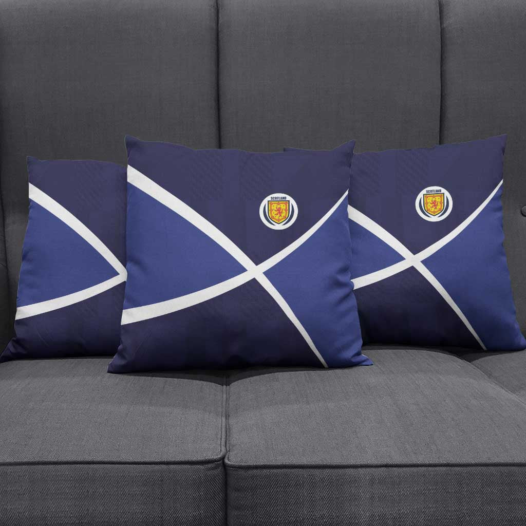 Scotland Football Pillow Cover Tartan Patchwork Pattern Scottish Saltire Flag Style