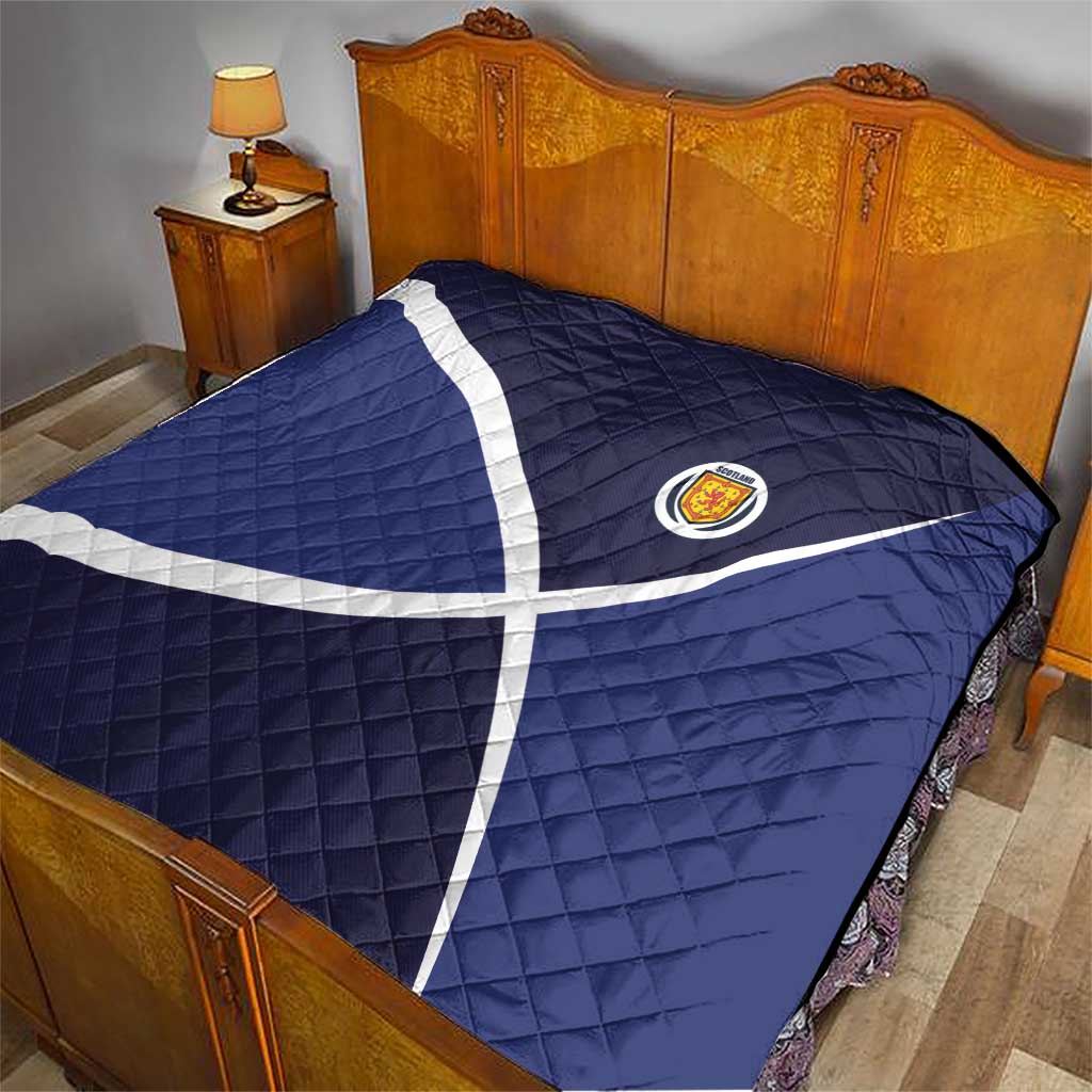 Scotland Football Quilt Tartan Patchwork Pattern Scottish Saltire Flag Style