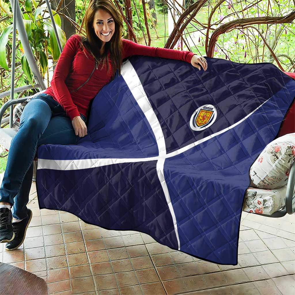 Scotland Football Quilt Tartan Patchwork Pattern Scottish Saltire Flag Style