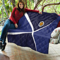 Scotland Football Quilt Tartan Patchwork Pattern Scottish Saltire Flag Style