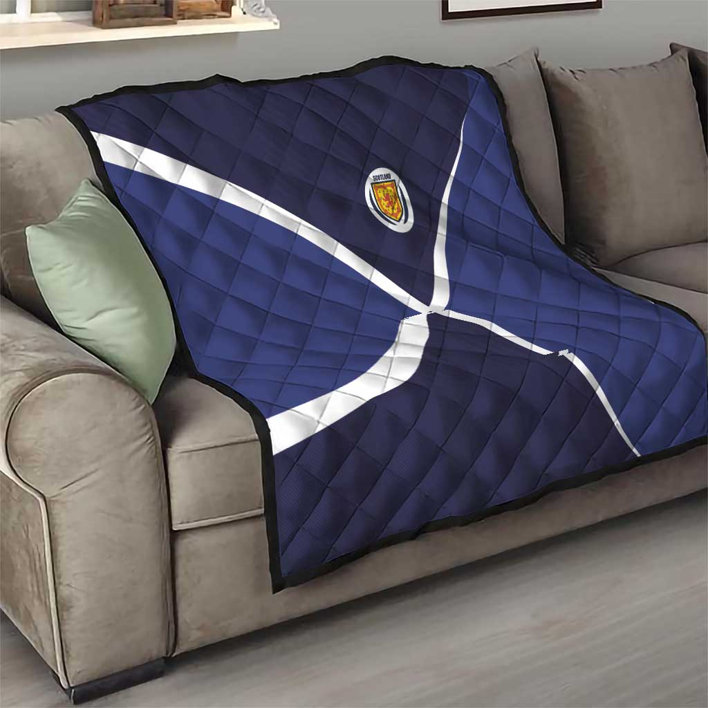 Scotland Football Quilt Tartan Patchwork Pattern Scottish Saltire Flag Style