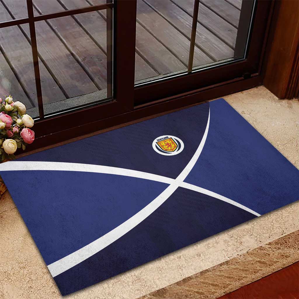 Scotland Football Rubber Doormat Tartan Patchwork Pattern Scottish Saltire Flag Style