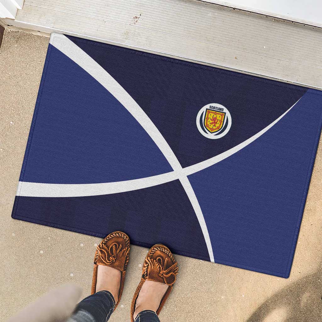 Scotland Football Rubber Doormat Tartan Patchwork Pattern Scottish Saltire Flag Style