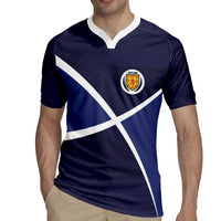 Custom Scotland Football Rugby Jersey Tartan Patchwork Pattern Scottish Saltire Flag Style