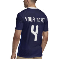 Custom Scotland Football Rugby Jersey Tartan Patchwork Pattern Scottish Saltire Flag Style