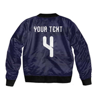 Custom Scotland Football Sleeve Zip Bomber Jacket Tartan Patchwork Pattern Scottish Saltire Flag Style