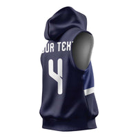 Custom Scotland Football Sleeveless Hoodie Tartan Patchwork Pattern Scottish Saltire Flag Style