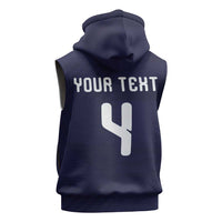 Custom Scotland Football Sleeveless Zip Hoodie Tartan Patchwork Pattern Scottish Saltire Flag Style
