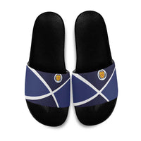 Scotland Football Slide Sandals Tartan Patchwork Pattern Scottish Saltire Flag Style