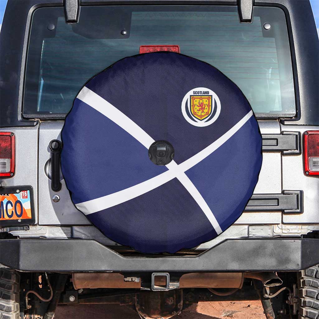 Scotland Football Spare Tire Cover Tartan Patchwork Pattern Scottish Saltire Flag Style