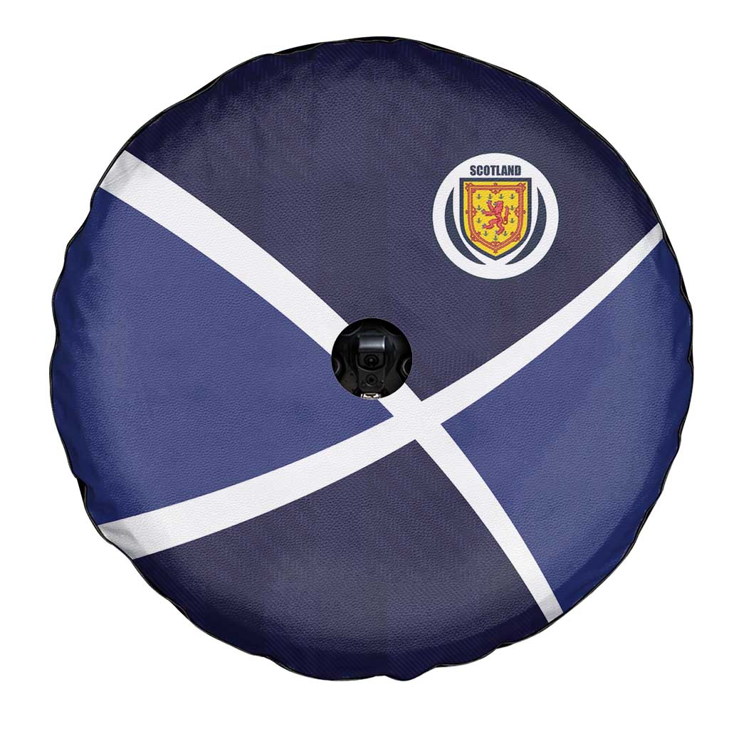 Scotland Football Spare Tire Cover Tartan Patchwork Pattern Scottish Saltire Flag Style