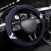 Scotland Football Steering Wheel Cover Tartan Patchwork Pattern Scottish Saltire Flag Style
