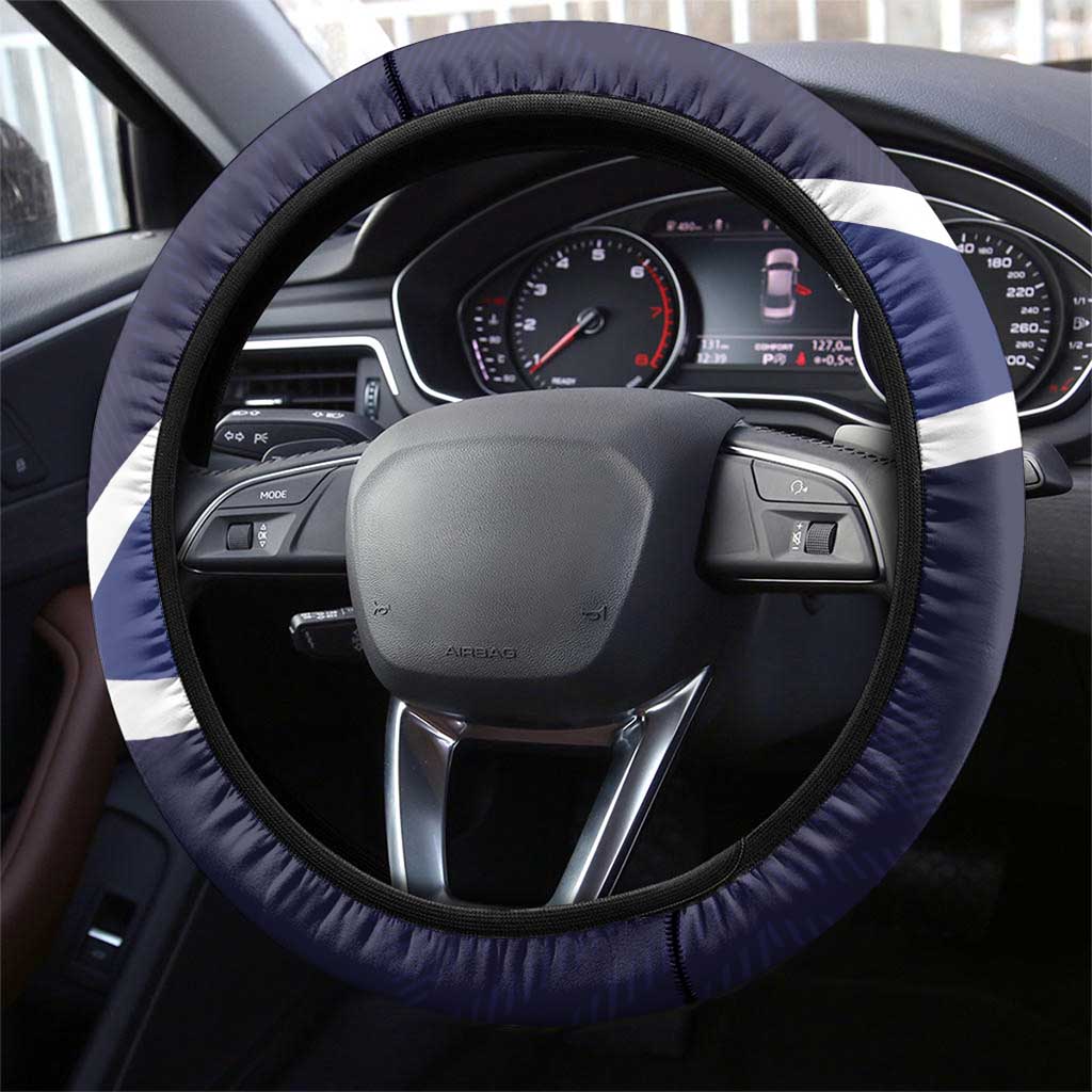 Scotland Football Steering Wheel Cover Tartan Patchwork Pattern Scottish Saltire Flag Style