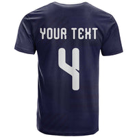 Custom Scotland Football T Shirt Tartan Patchwork Pattern Scottish Saltire Flag Style