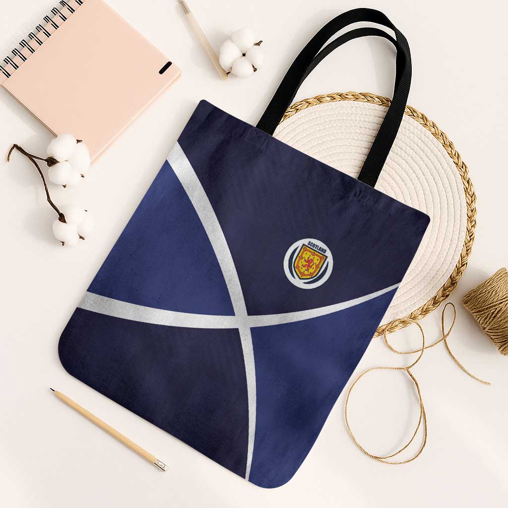 Scotland Football Tote Bag Tartan Patchwork Pattern Scottish Saltire Flag Style