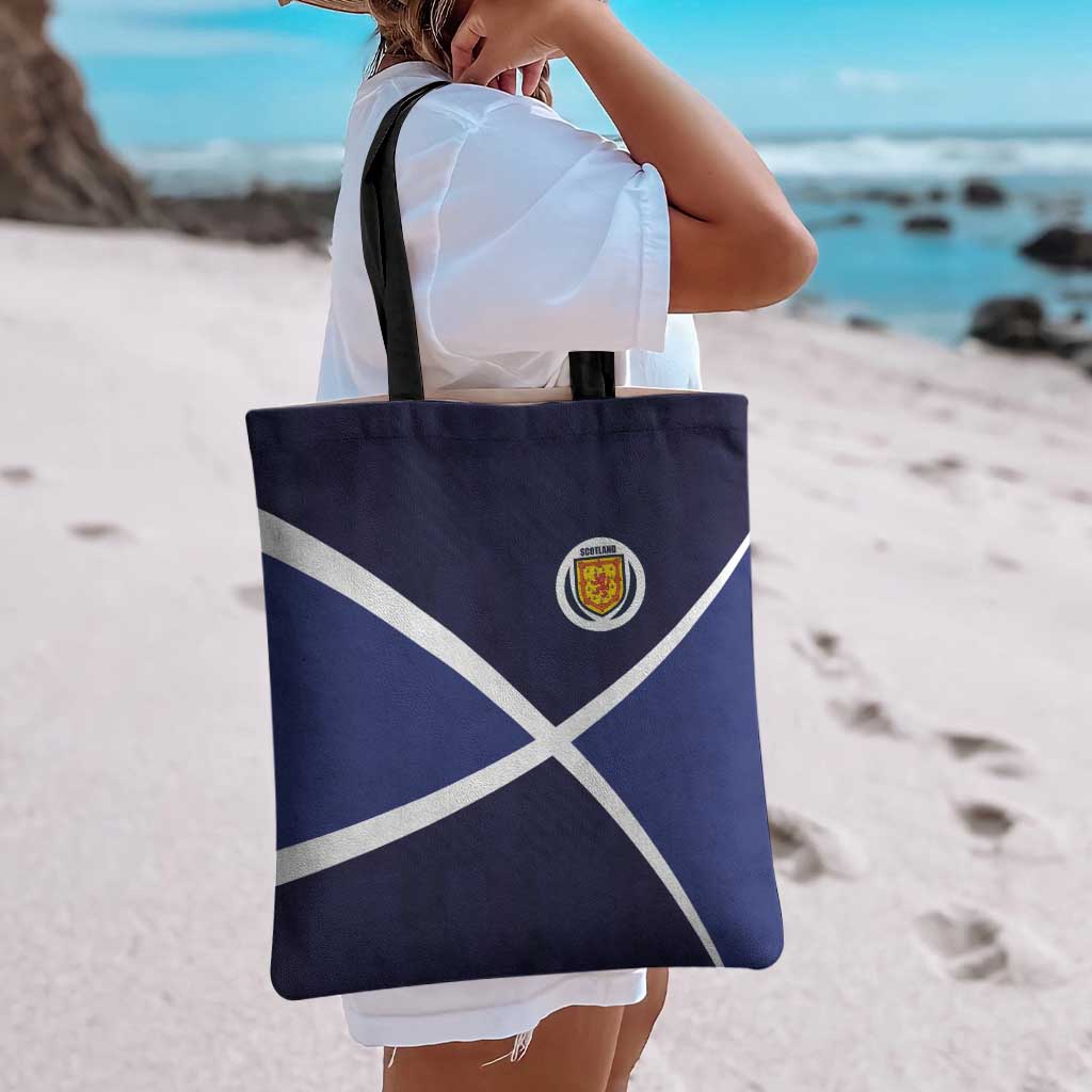 Scotland Football Tote Bag Tartan Patchwork Pattern Scottish Saltire Flag Style