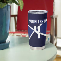 Custom Scotland Football Tumbler Cup Tartan Patchwork Pattern Scottish Saltire Flag Style