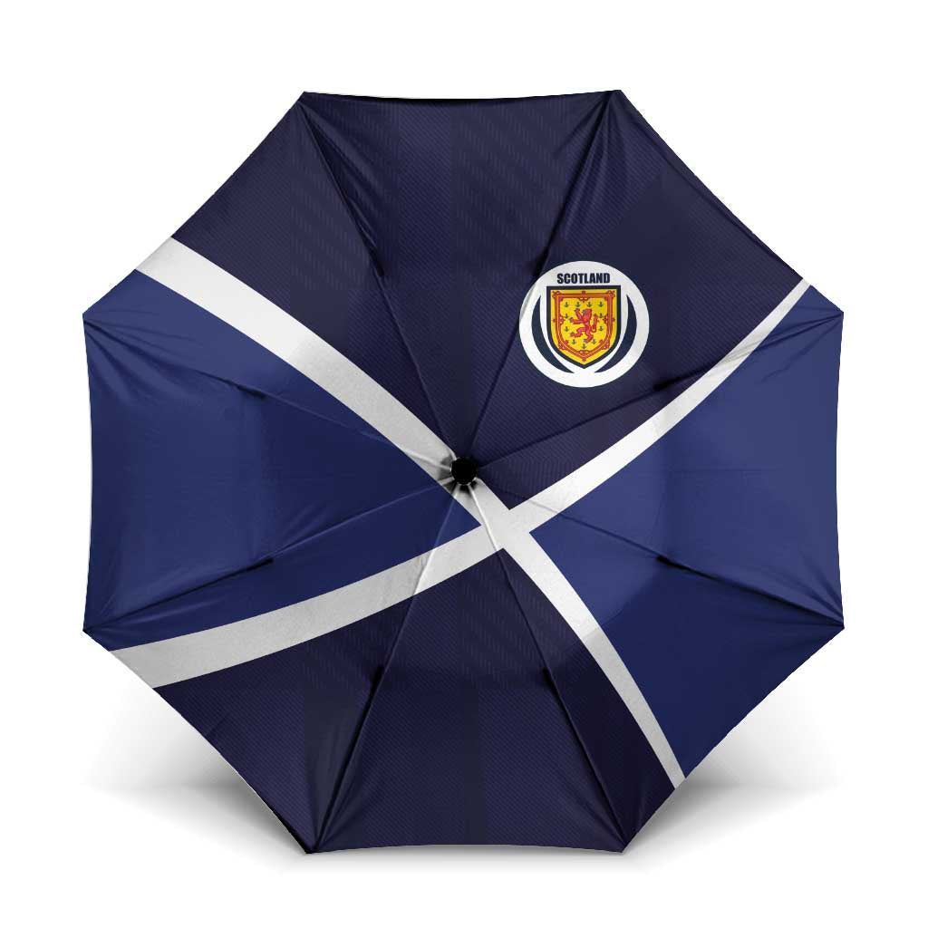 Scotland Football Umbrella Tartan Patchwork Pattern Scottish Saltire Flag Style
