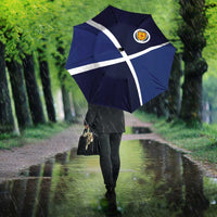 Scotland Football Umbrella Tartan Patchwork Pattern Scottish Saltire Flag Style
