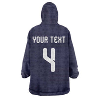 Custom Scotland Football Wearable Blanket Hoodie Tartan Patchwork Pattern Scottish Saltire Flag Style