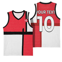 Custom Denmark Football Basketball Jersey White Grunge Line and Rune Inspired Sporty Style
