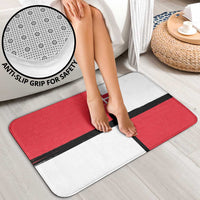 Denmark Football Bathroom Set White Grunge Line and Rune Inspired Sporty Style